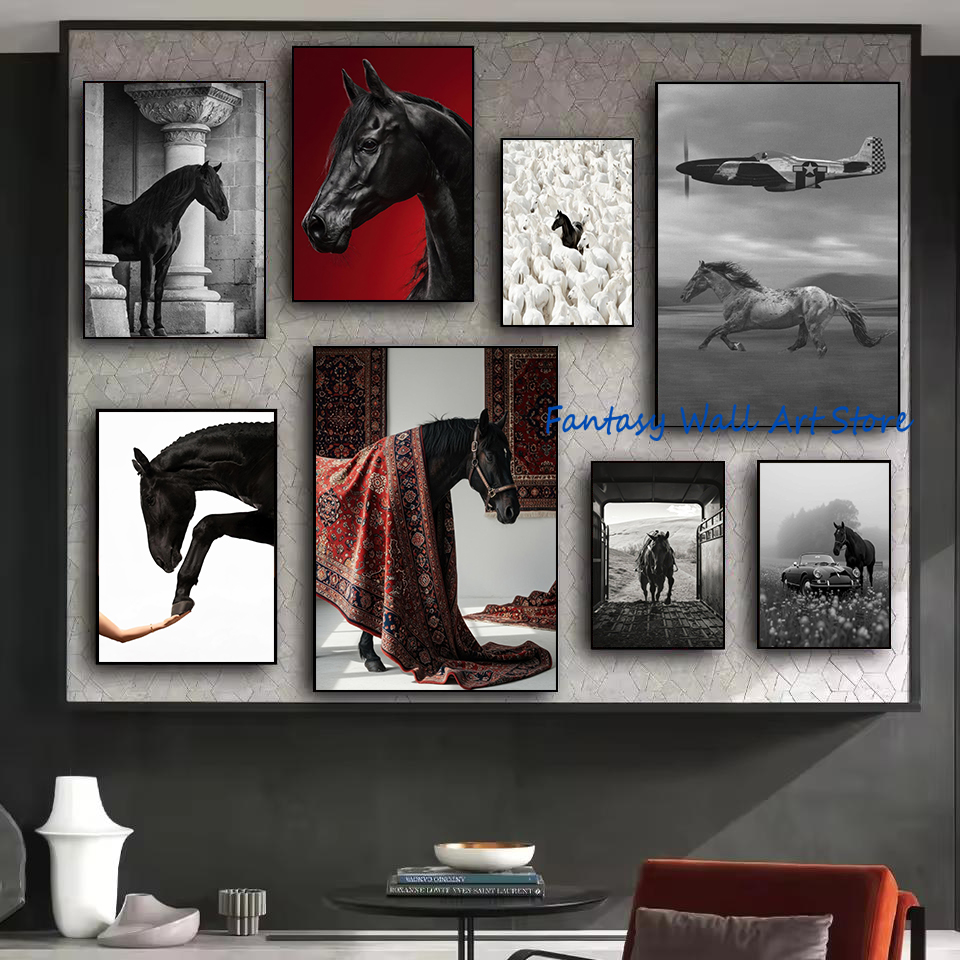 Luxury Lifestyle Picture - Fotografías de Caballos Negros, Arte de