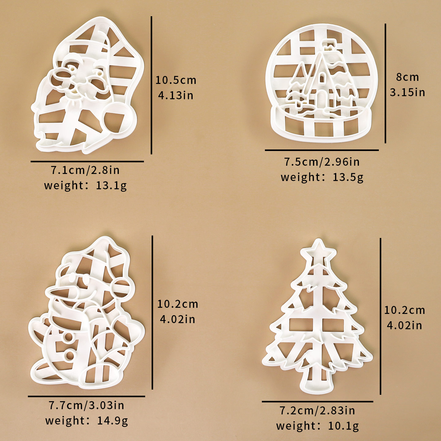 4 Uds. Cortador de galletas de - Crystal Ball Decor reseña y precio