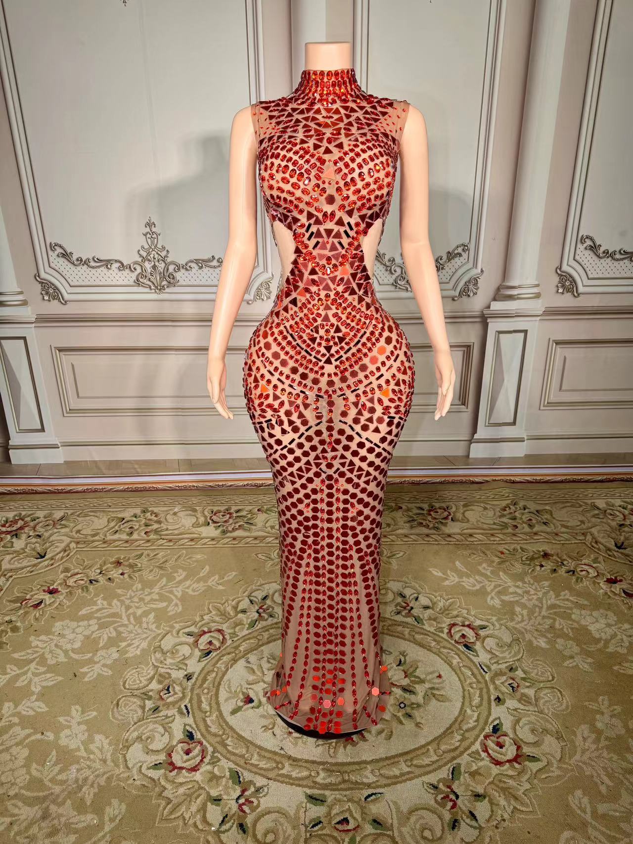 Vestido largo de lujo con diam - Luxury Lifestyle Photography reseña y precio