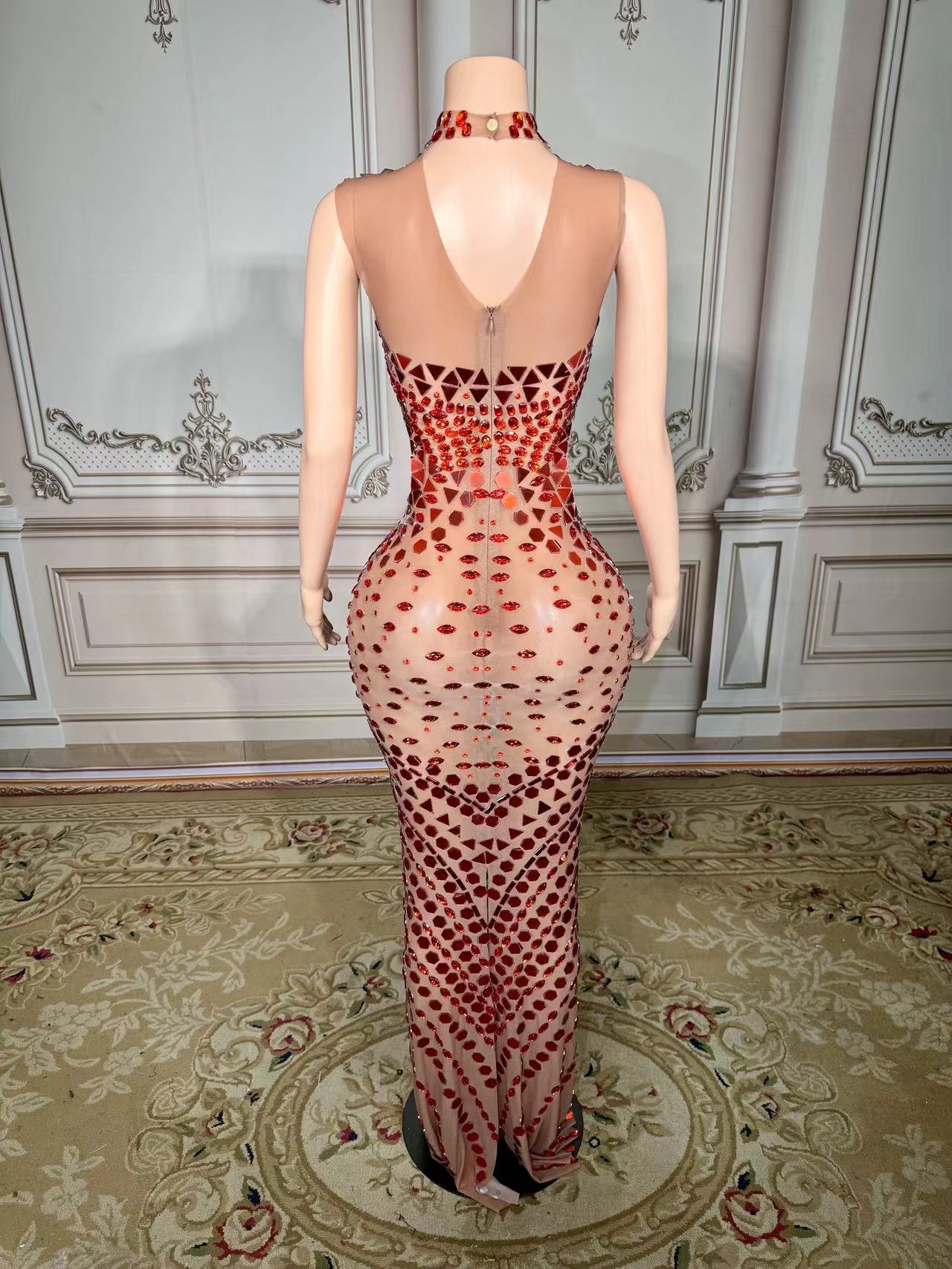 Vestido largo de lujo con diam - Luxury Lifestyle Photography reseña y precio
