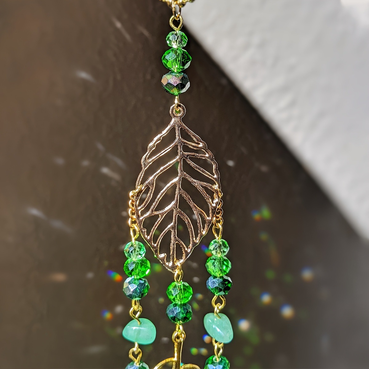 Atrapasueños de Cristal Verde, - Crystal Ball Decor reseña y precio